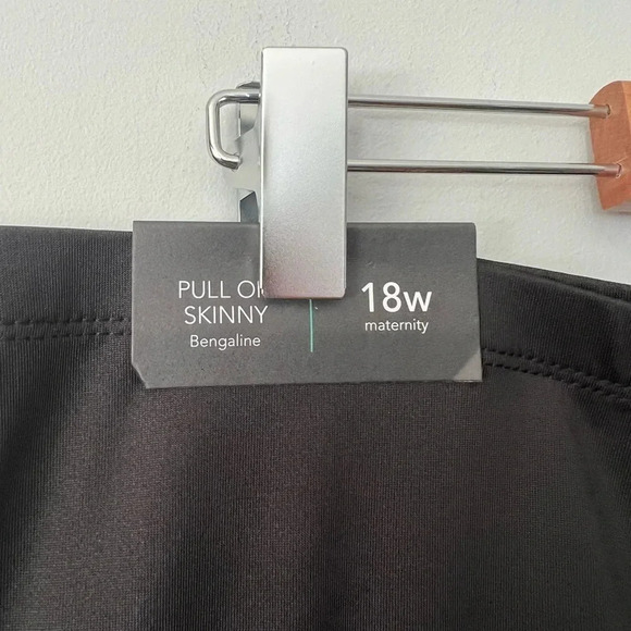 Maurices Maternity Pull On Bengaline Black Dress Pants Skinny | 18W - Picture 9 of 9